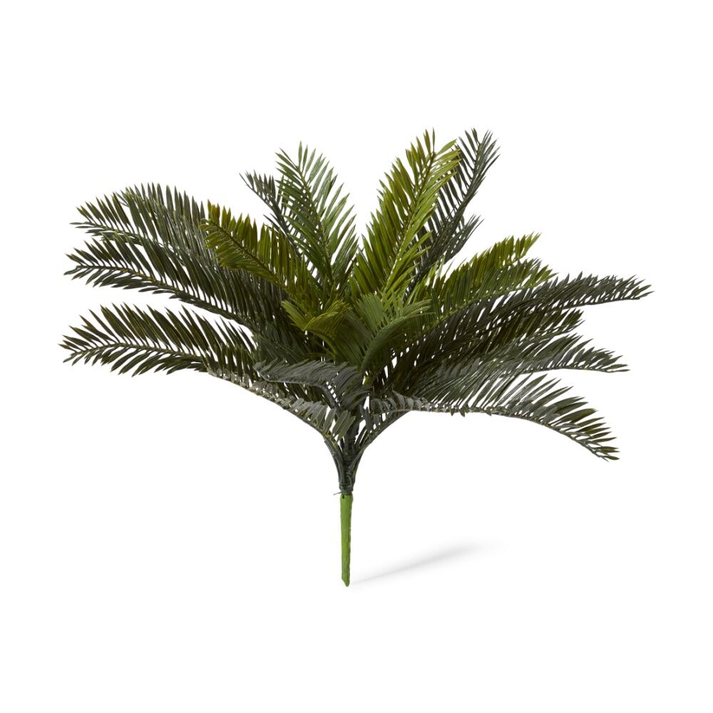 2PK E Style Cycas Bush Plastic Fabric Wire Artificial Plant Green 43cm