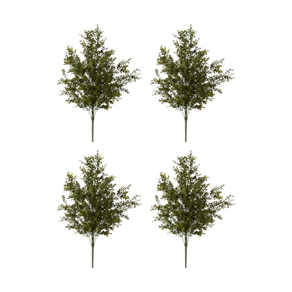 4PK E Style Hedge Bush Artificial Indoor Interior Plant Durable Green 59x53x78cm