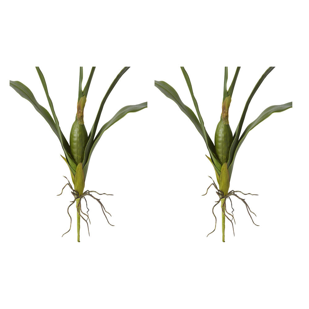 2PK E Style Orchid Oncidium Leaf Artificial Plant Indoor Use Green 17x44x72cm
