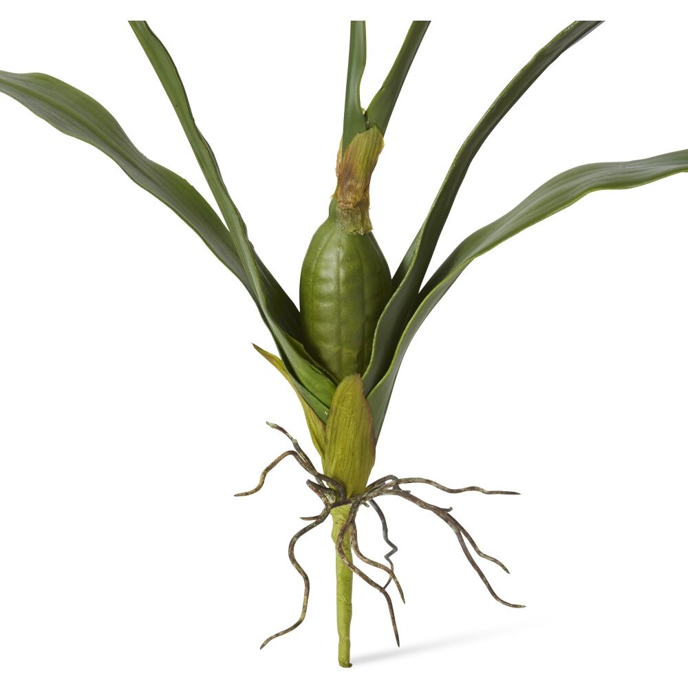 2PK E Style Orchid Oncidium Leaf Artificial Plant Indoor Use Green 17x44x72cm
