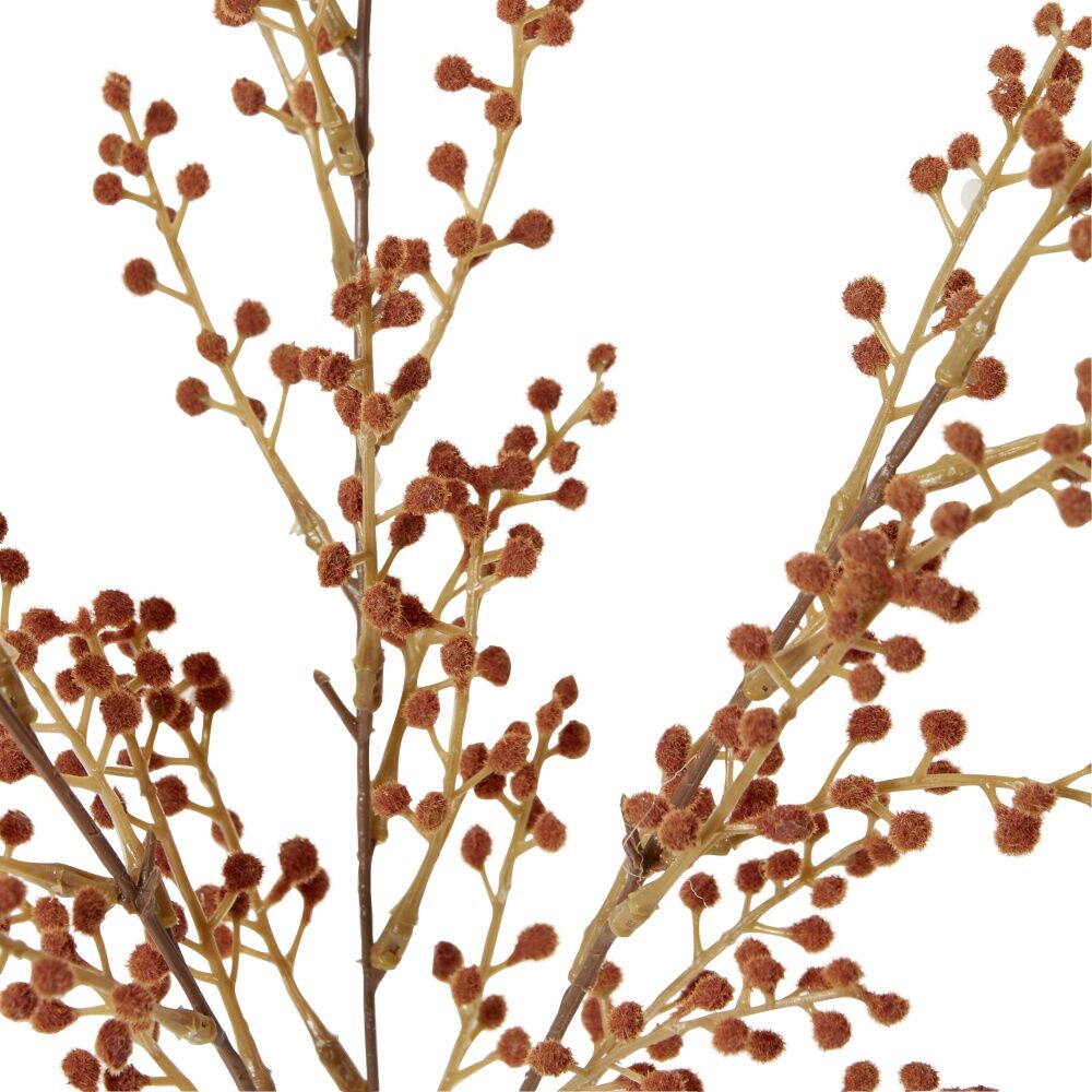 E Style Willow Mini Bush Plastic Fabric Wire Plant Decor Rust 25x10x48cm
