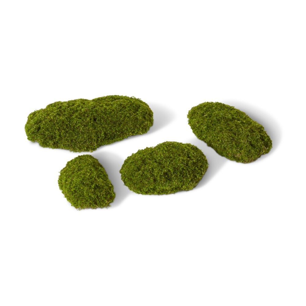E Style Moss Pad PE Nylon Yarn Plant Decor Assorted Dark Green 20x30x33cm