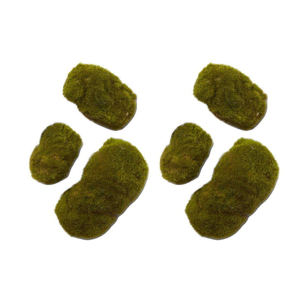 2x 4pc E Style Moss Pad Set Grand Artificial Greenery Plant Decor Green