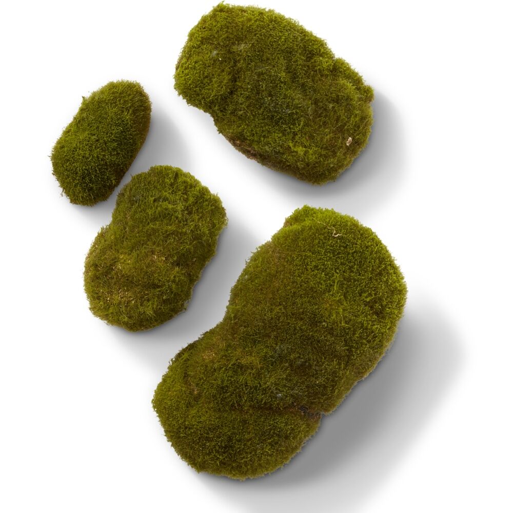 4pc E Style Moss Pad Set Grand Artificial Greenery Plant Decor Green
