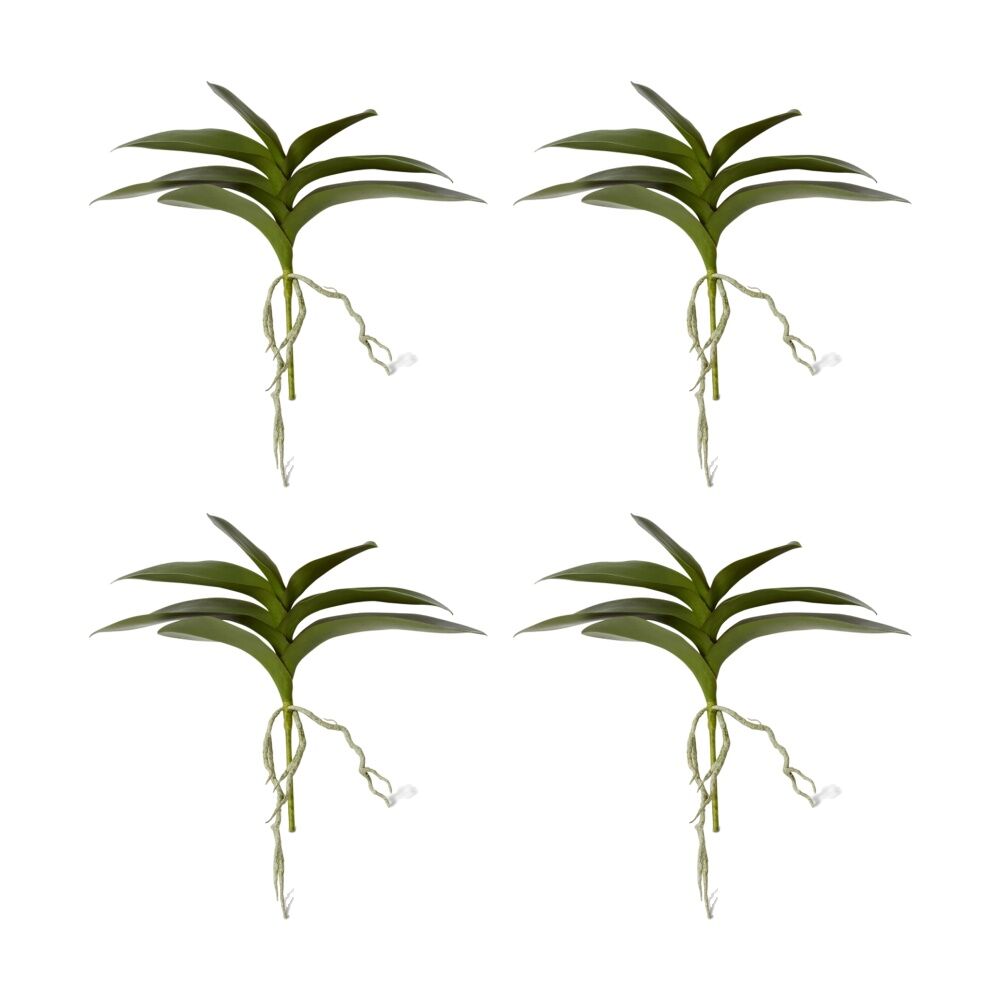 4PK E Style Phalaenopsis Lush Foliage Plant Artificial Indoor Green 39x15x31cm