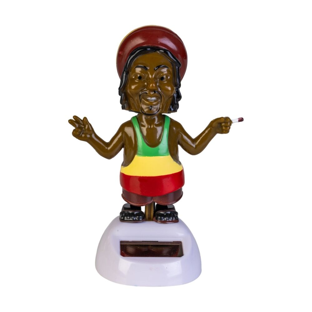 4PK MDI Solar Dancing Rasta Solar-Powered Novelty Toy Desk Decoration