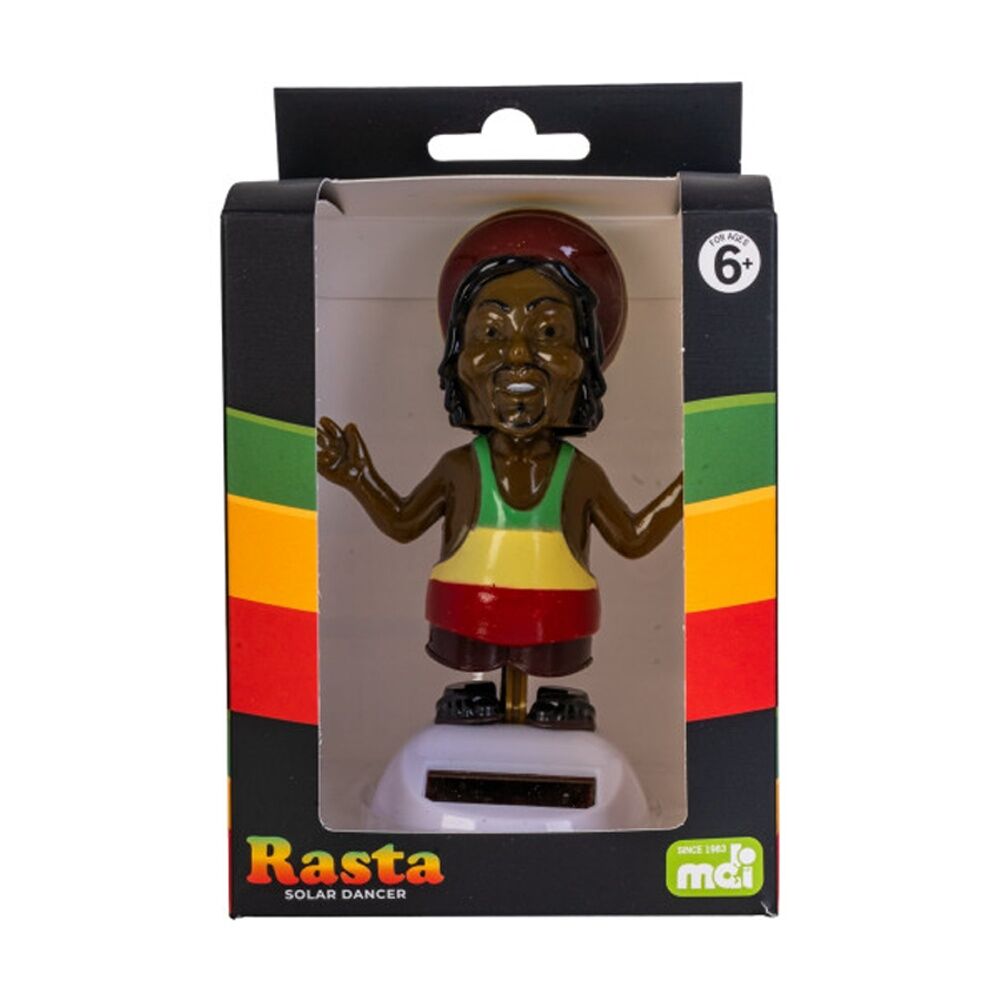 4PK MDI Solar Dancing Rasta Solar-Powered Novelty Toy Desk Decoration