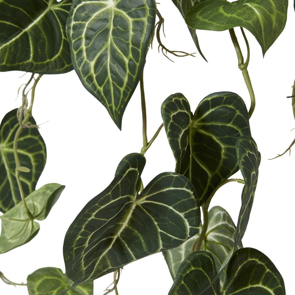2PK E Style Anthurium Hanging Plant Potted Variegated Artificial 38x35x84cm