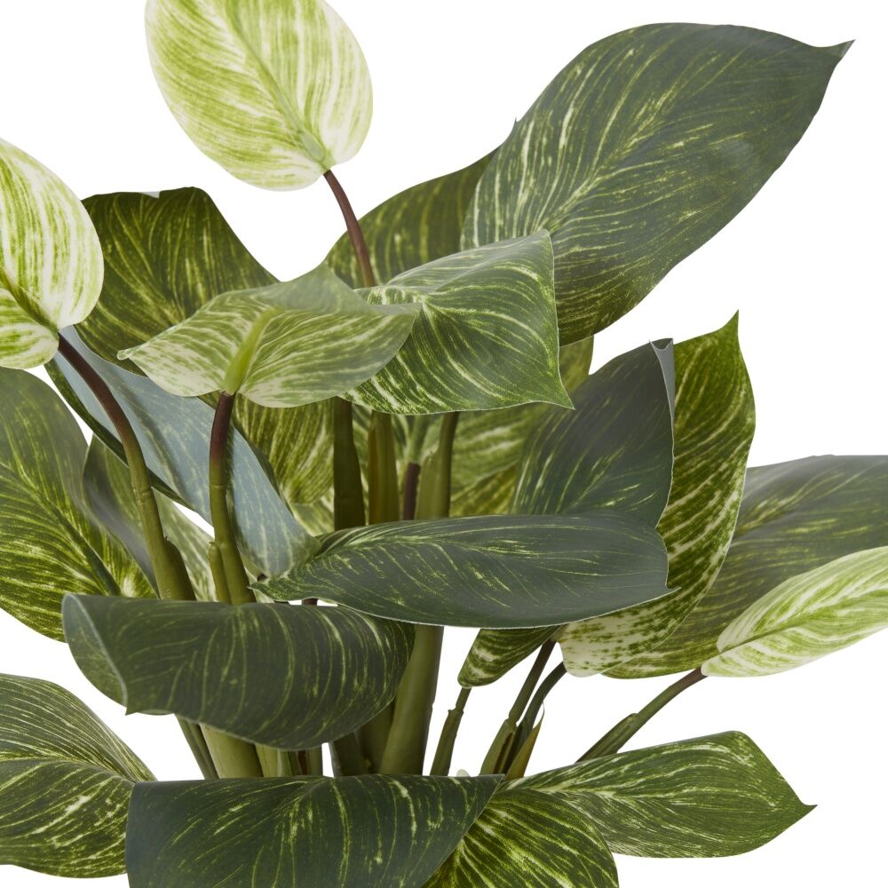 E Style Philodendron Birkin Plant Potted Plastic Wire Green 30x28x39cm