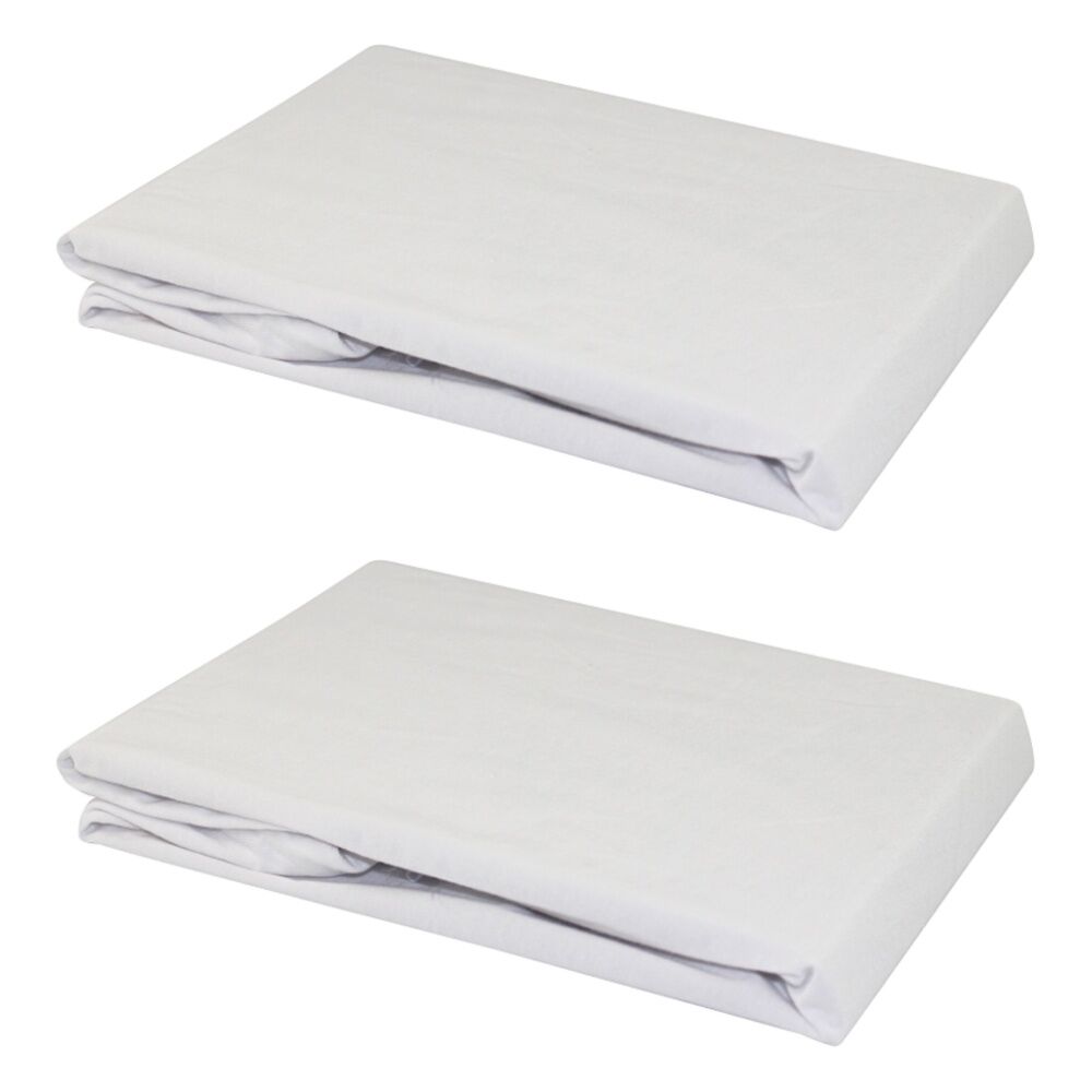 2x Odyssey Living Bamboo Pillow Protector Pillowcase 50cm x 75cm White