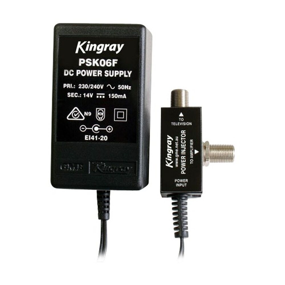 2PK Kingray 14V DC 150Ma Power Supply F Type Signal Amplifier TV Booster
