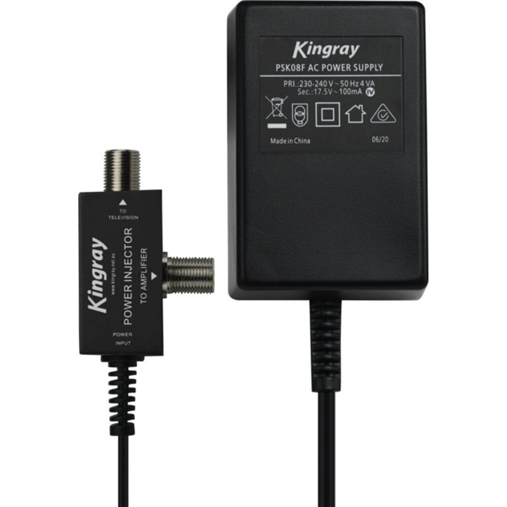 2PK Kingray 17.5V AC 100Ma Power Supply F Type Injector