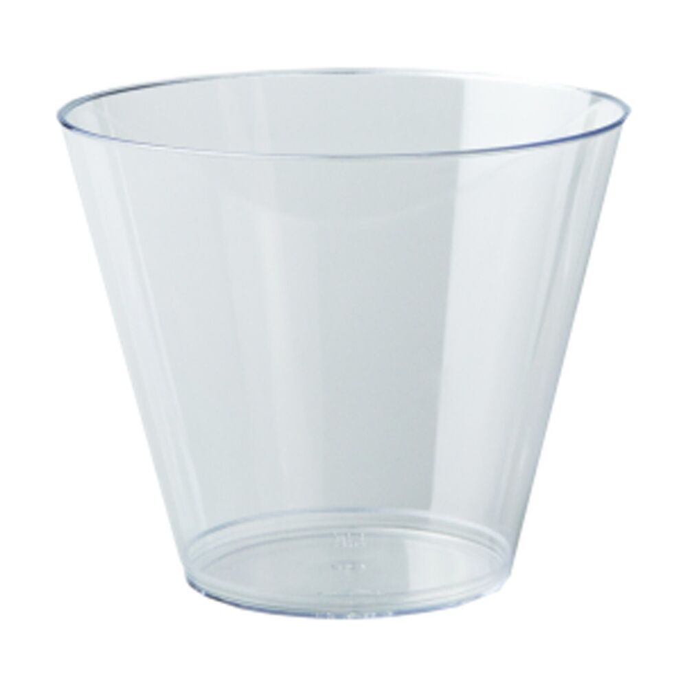 48x 10pc Partyware Reusable Whiskey Cup Set 270ml Clear