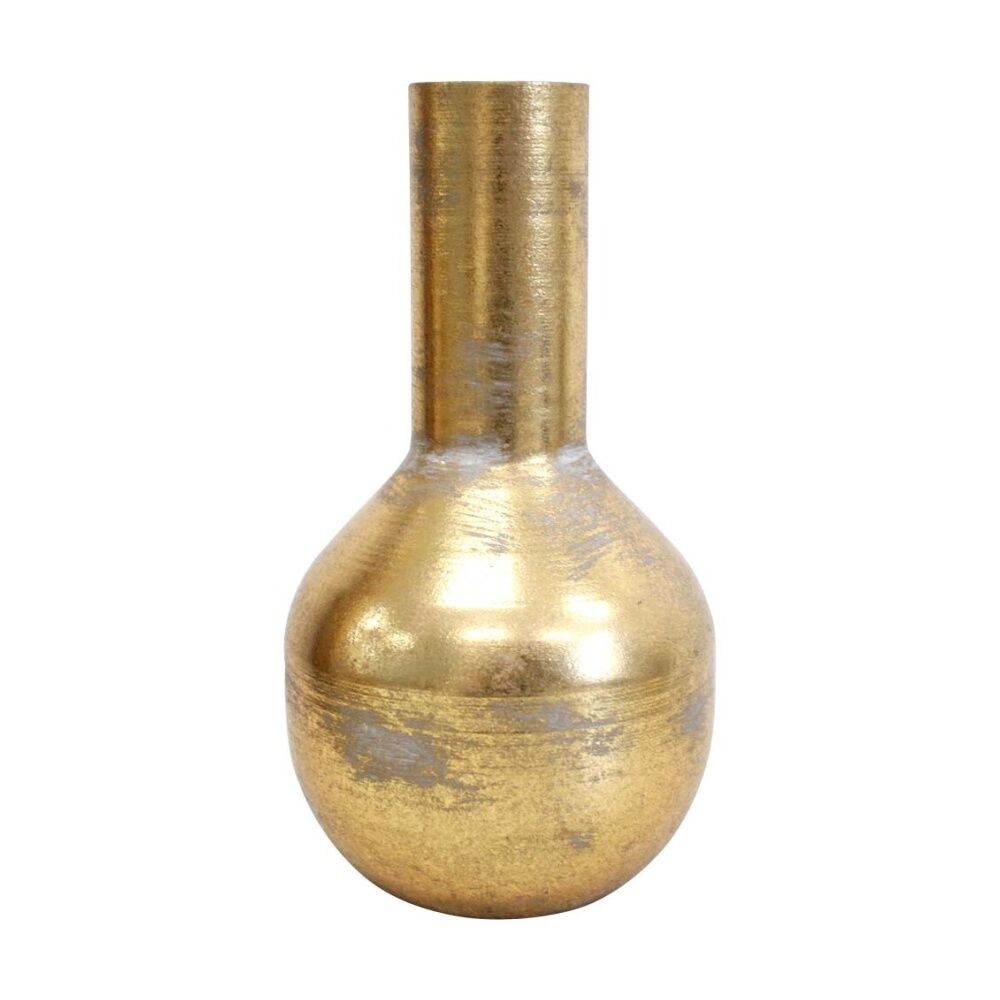 2PK LVD Decorative Metal Bud Vase Home Decor Metallic Gold 20x11x11cm