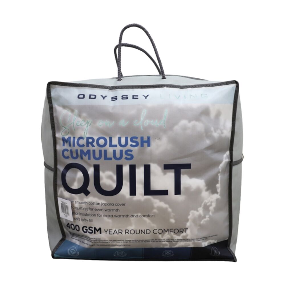 Odyssey Living Microlush Winter Cumulus 400GSM Quilt Doona King