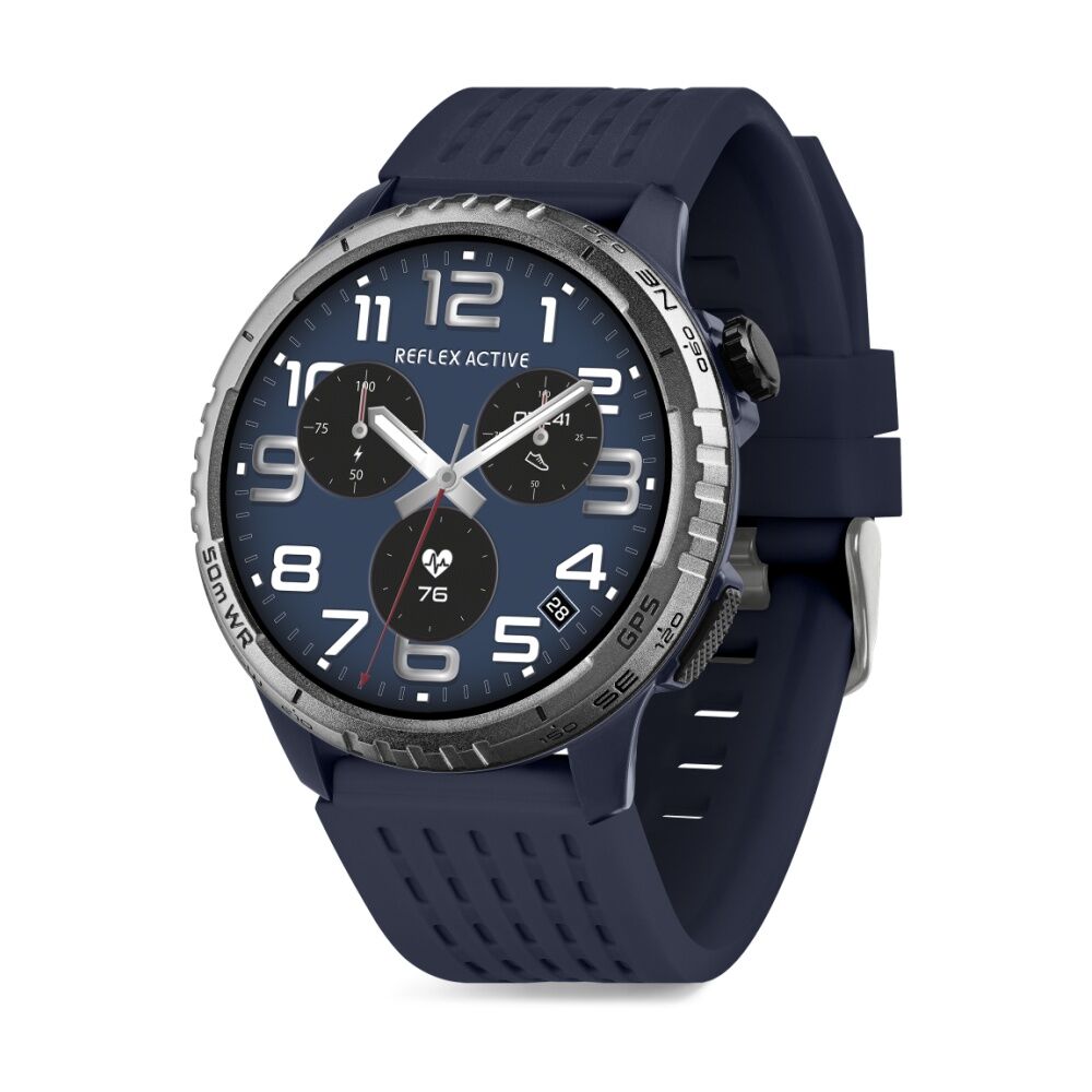 Reflex Active SeaVenture 5ATM Water Resistant AMOLED Display Smart Watch Blue