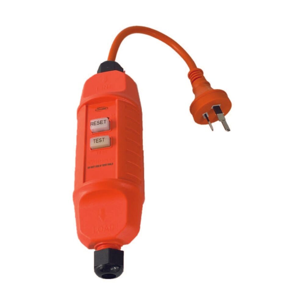 Cleanstar Wireable In-Line RCD Permanent Appliance Safety Switch IP65 Orange