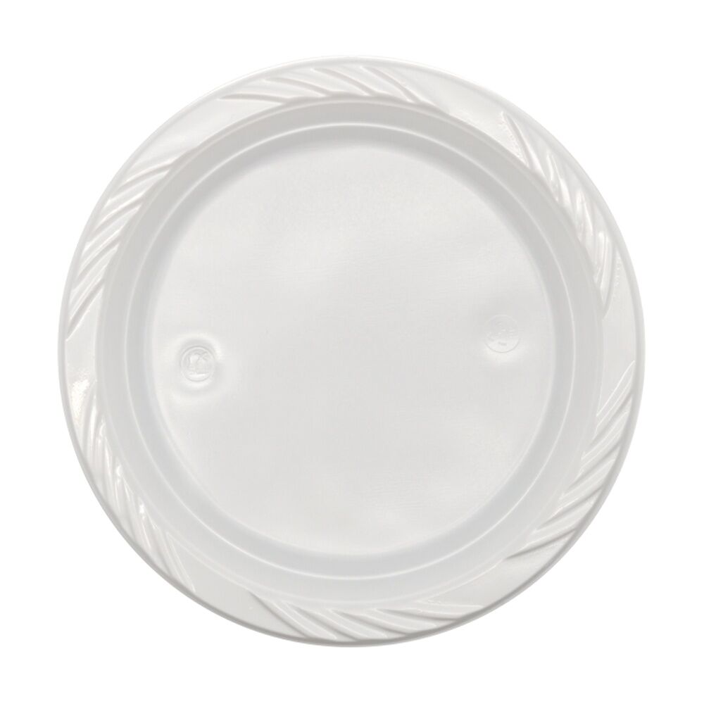 20x 50pc Partyware Reusable Snack Plates Set Tableware 180mm White