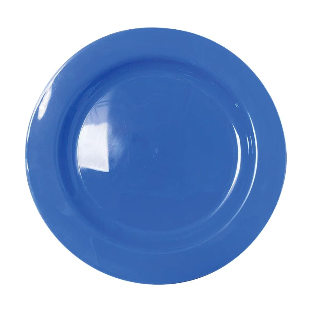 12x 10pc Partyware Reusable Dinner Plates Set Tableware 230mm Blue