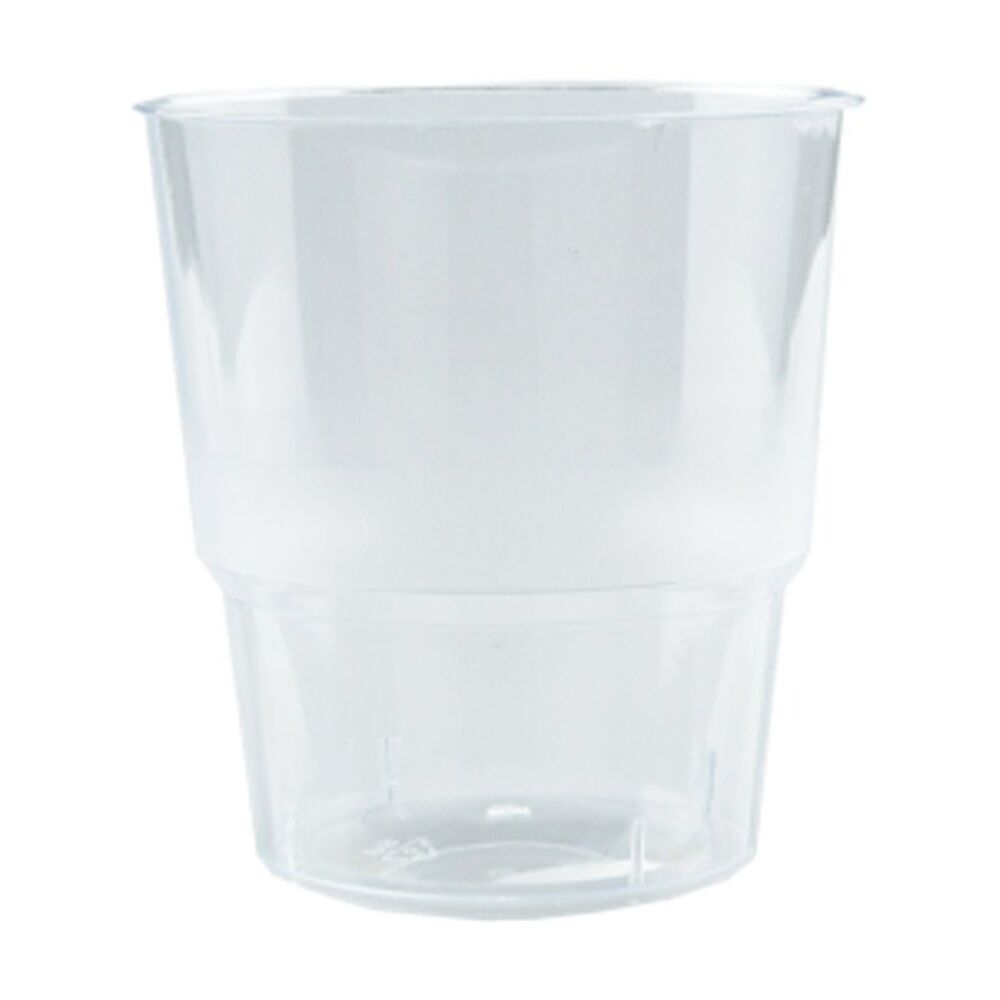 24x 12pc Partyware Reusable Juice Glass Set Tableware 200ml Clear