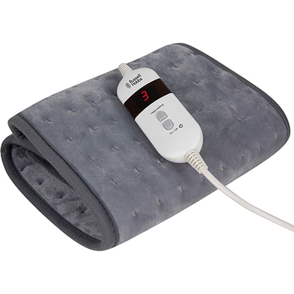 Russell Hobbs Soft Microfleece Heated Belt W/ 3 Adjustable Heat Settings Grey