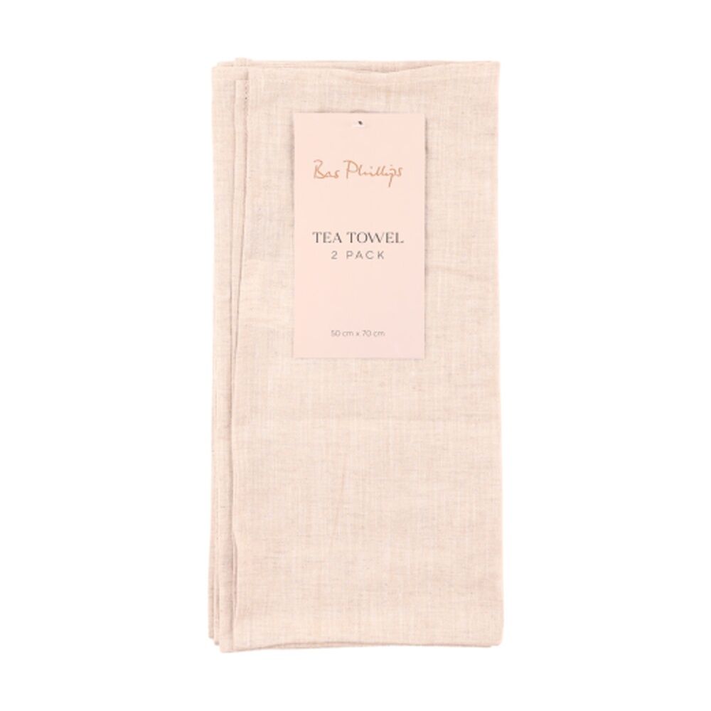 4x 2pc Bas Phillips Linen-Tencel Tea Towel Set Kitchenware Linen 50x70cm