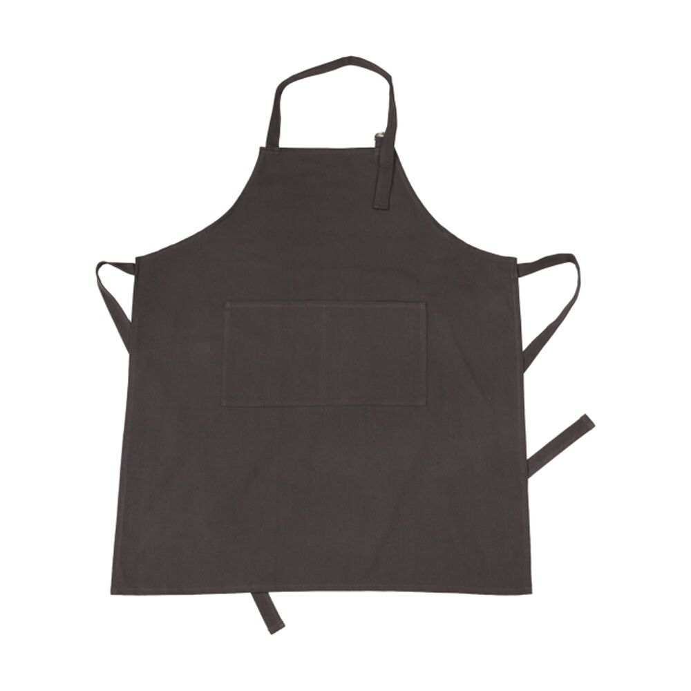 2PK Bas Phillips Essentials Cotton Kitchen Apron Plain Adjustable Neck Charcoal