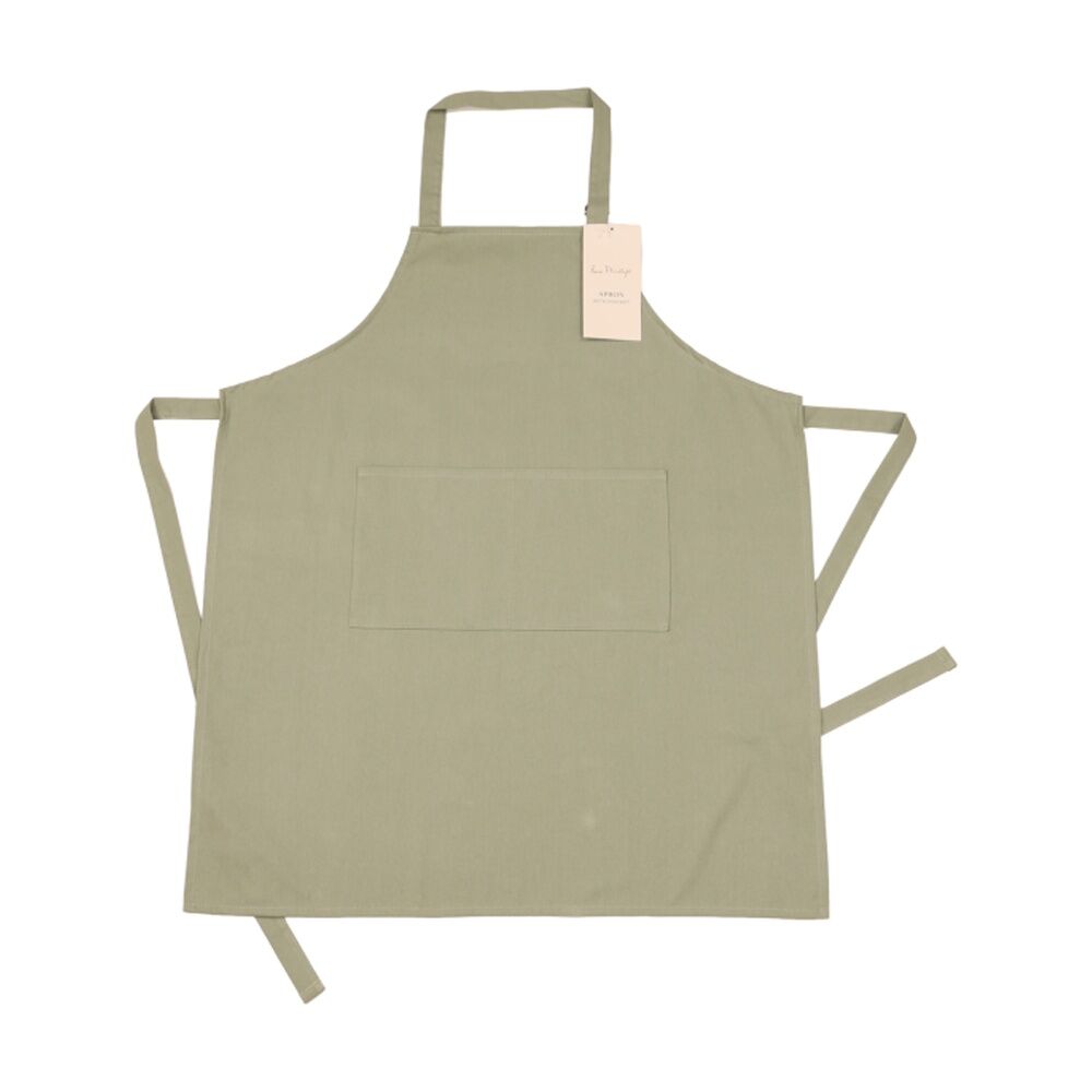 2PK Bas Phillips Essentials Cotton Kitchen Apron Plain Adjustable Neck Sage
