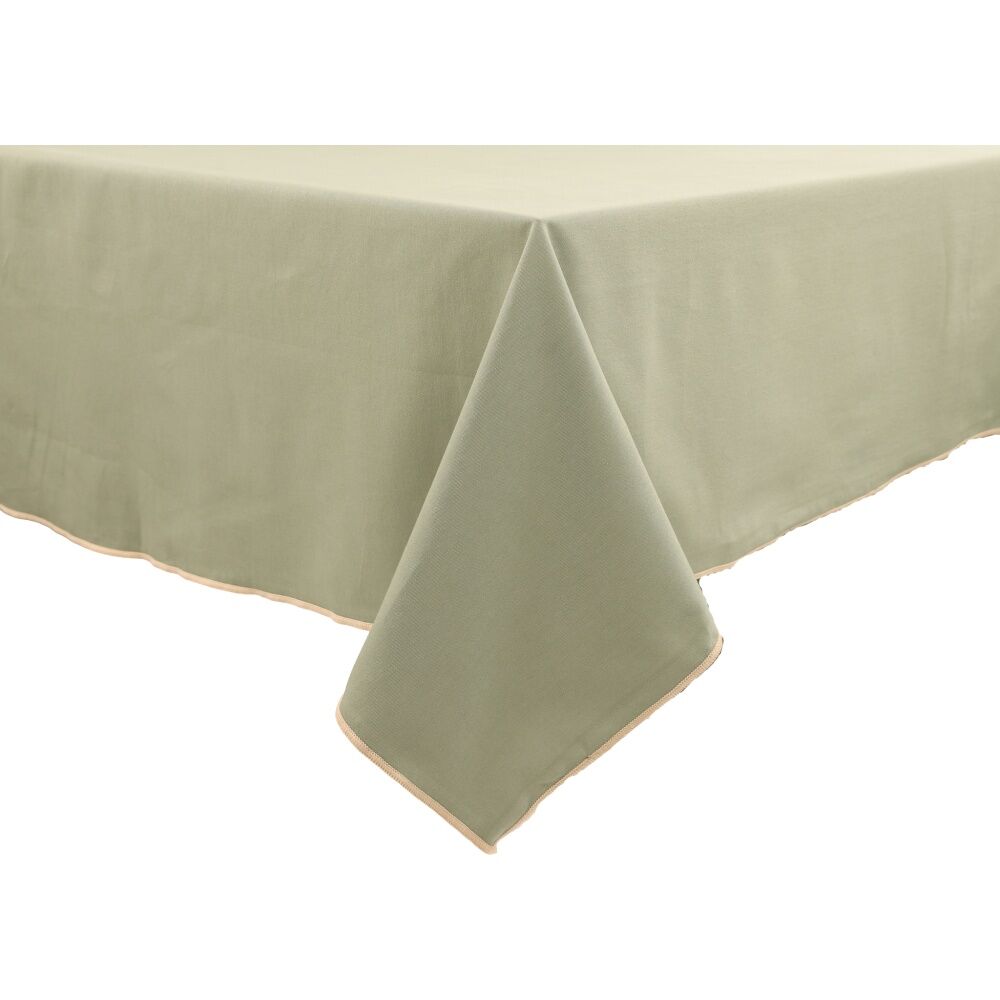 Bas Phillips Essentials Cotton Table Cloth W/ Piped Edge Sage MED 150x230cm
