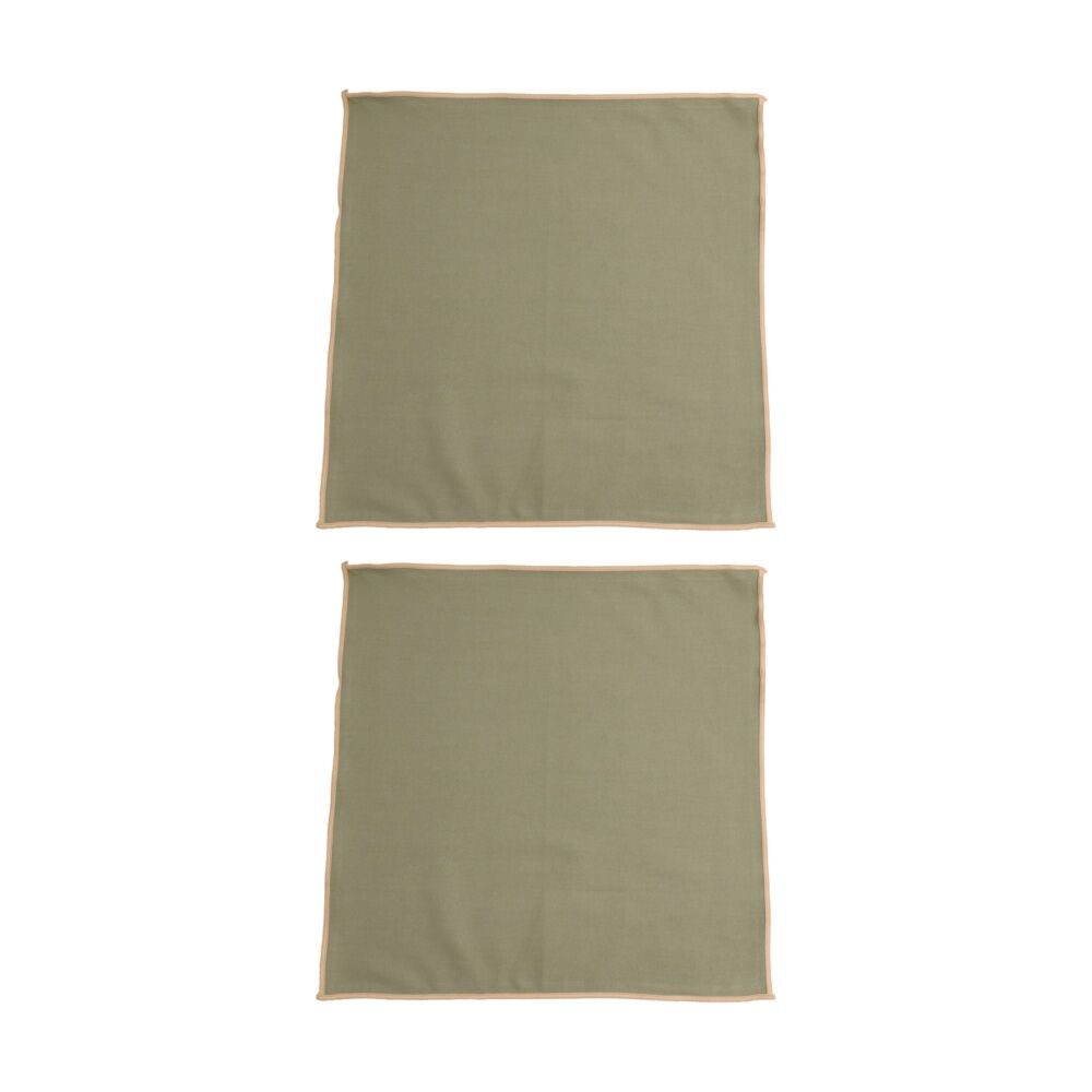 2x 4pc Bas Phillips Essentials Cotton Napkin Set Table Linen Sage 45x45cm