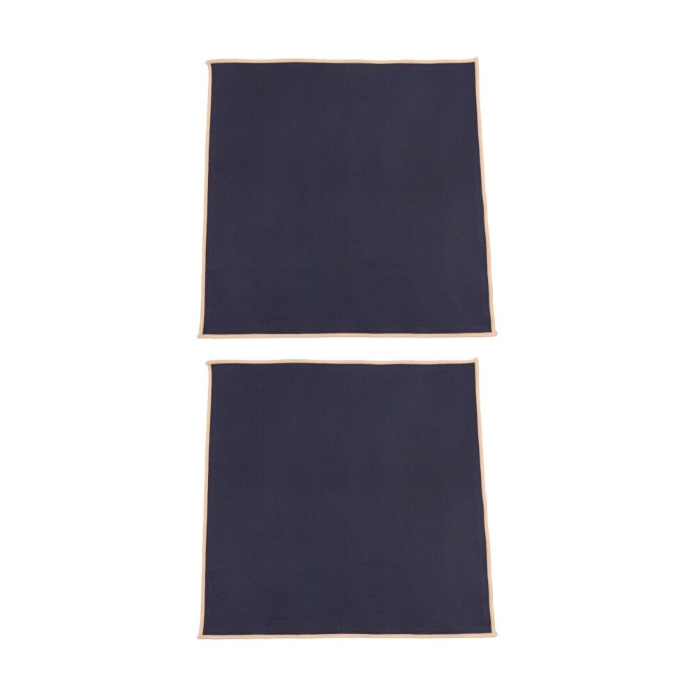 2x 4pc Bas Phillips Essentials Cotton Napkin Set Table Linen Blue 45x45cm
