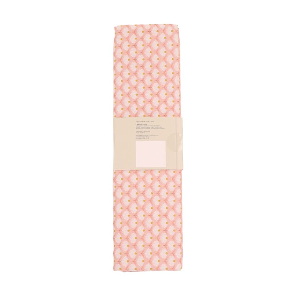Bas Phillips Printed Linen Looks Table Runner Daisy Small 35x150cm