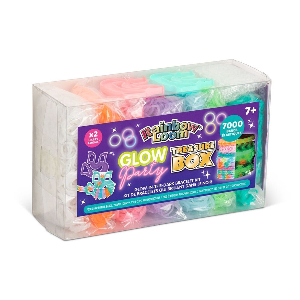 Rainbow Loom Treasure Box Glow Bracelet Kit In The Dark Bands 7152pc