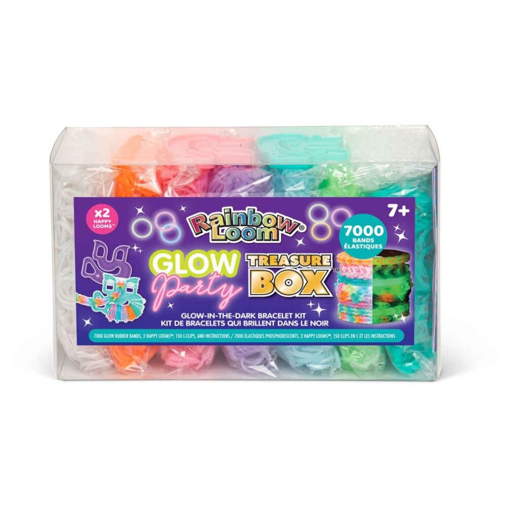Rainbow Loom Treasure Box Glow Bracelet Kit In The Dark Bands 7152pc