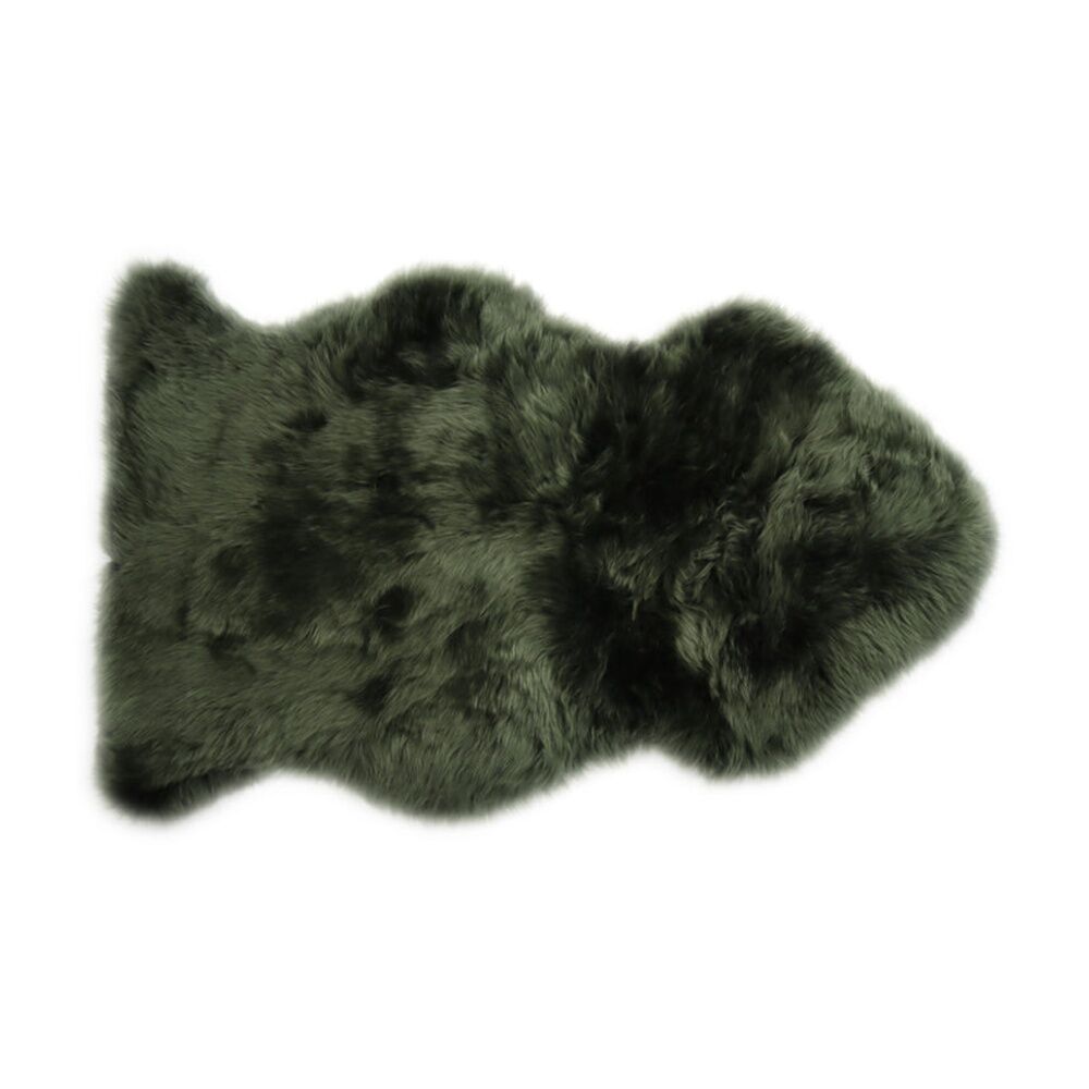 Huxford Grove The Gulgong Durable Sheepskin Rug Woodland Green 105x60cm