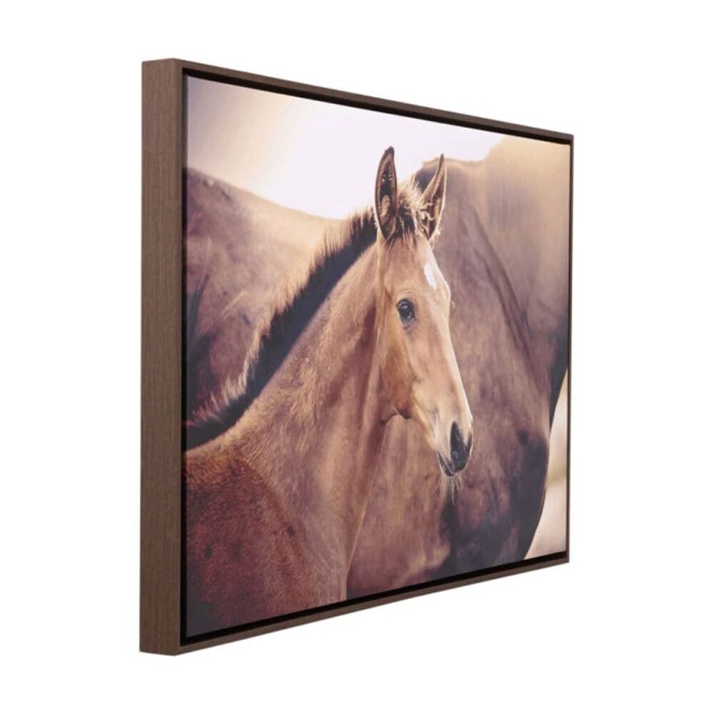 Splosh Rustic Meadow Framed Canvas Ready to Hang Wall Art Horse 94x64cm