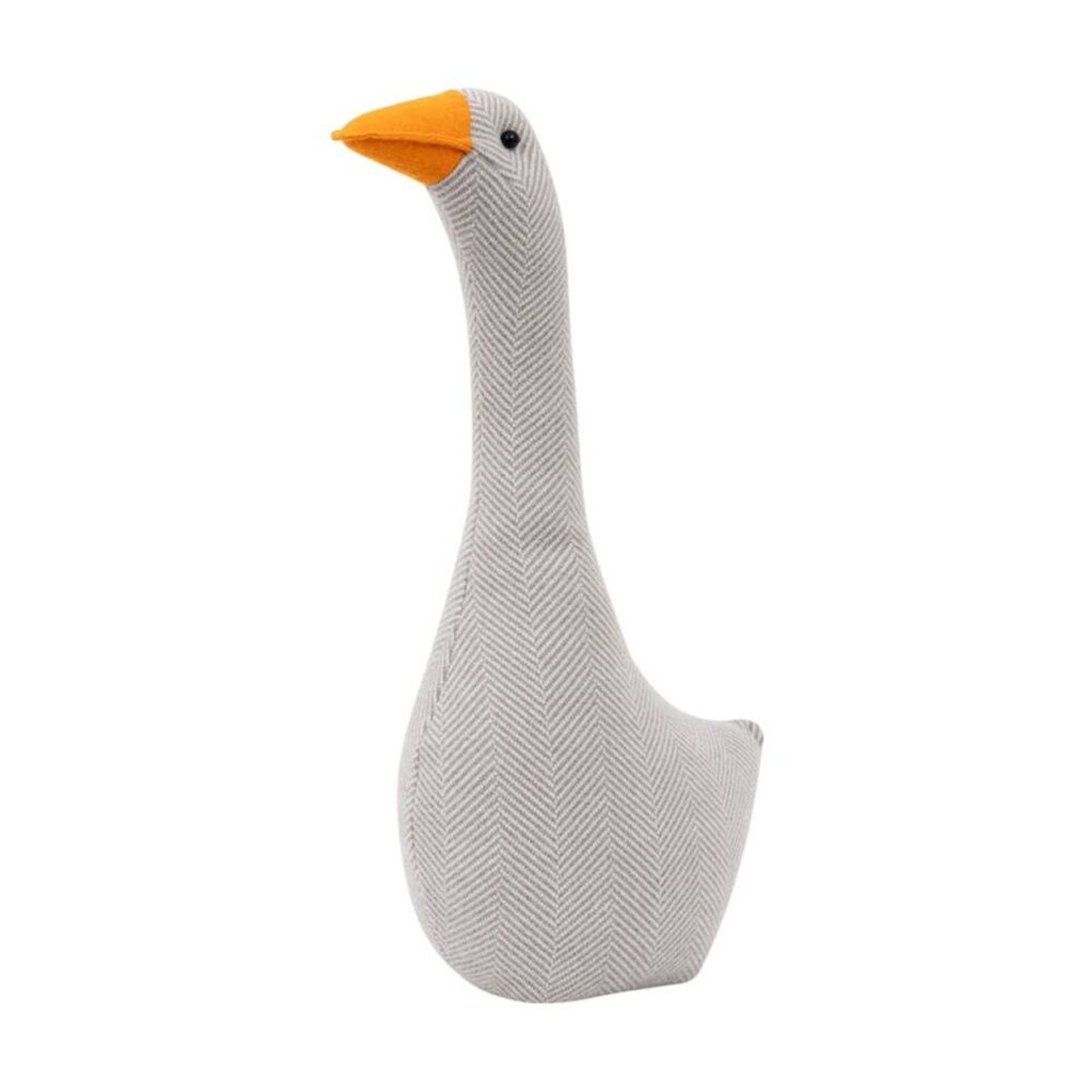 Splosh Rustic Meadow Weighted Fabric Door Stop Goose Grey 20x12x40cm