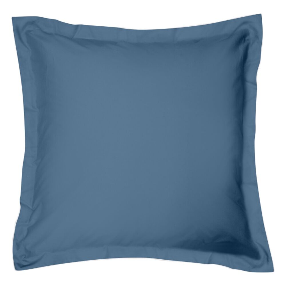 2x Odyssey Living Breathe Cotton European Pillowcase 65cm x Marine Blue