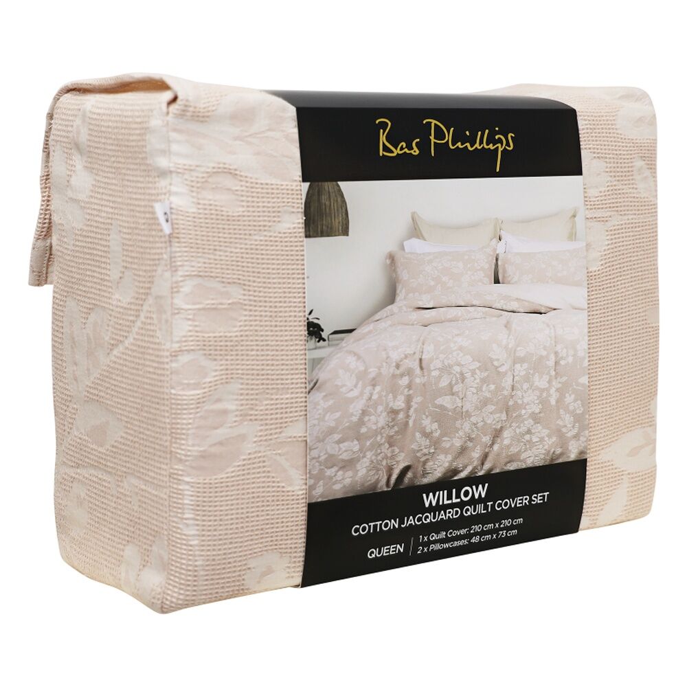 Bas Phillips Willow Cotton Jacquard Duvet/Quilt Cover Set Birch