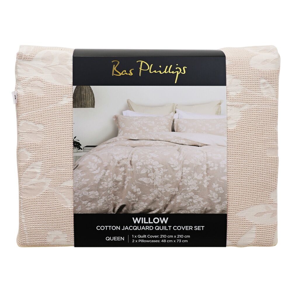 Bas Phillips Willow Cotton Jacquard Duvet/Quilt Cover Set Birch