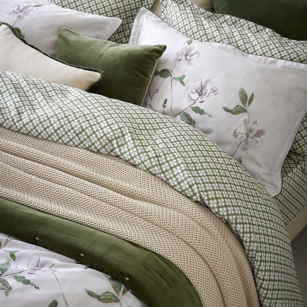 Christy Magnolia Duvet/Quilt Cover Set Cotton Sateen Multicoloured