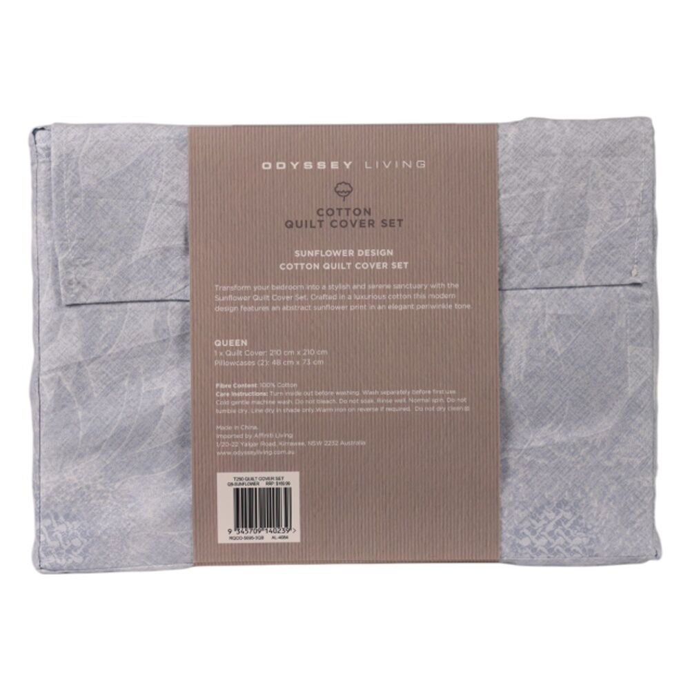 Odyssey Living Sunflower Duvet/Quilt Cover Set Cotton Multicoloured