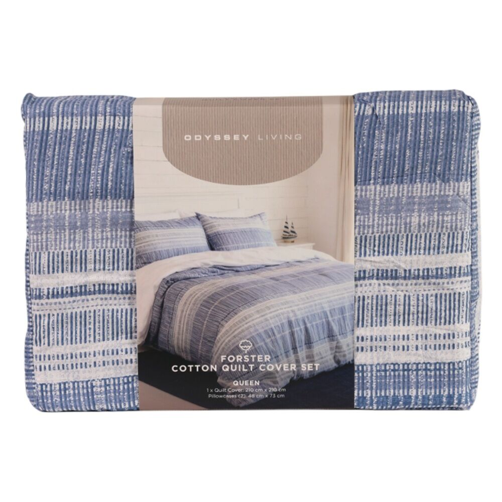 Odyssey Living Foster Duvet/Quilt Cover Set Cotton Home Bedding Multicoloured