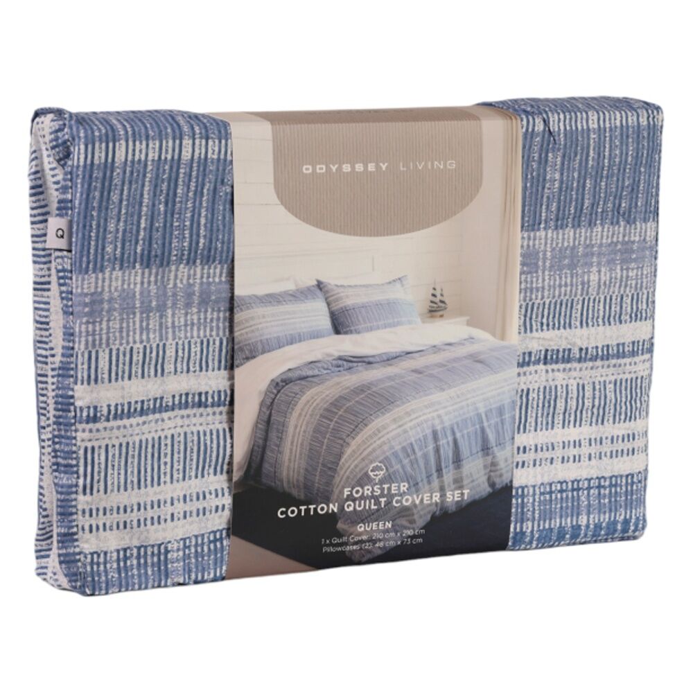 Odyssey Living Foster Duvet/Quilt Cover Set Cotton Home Bedding Multicoloured