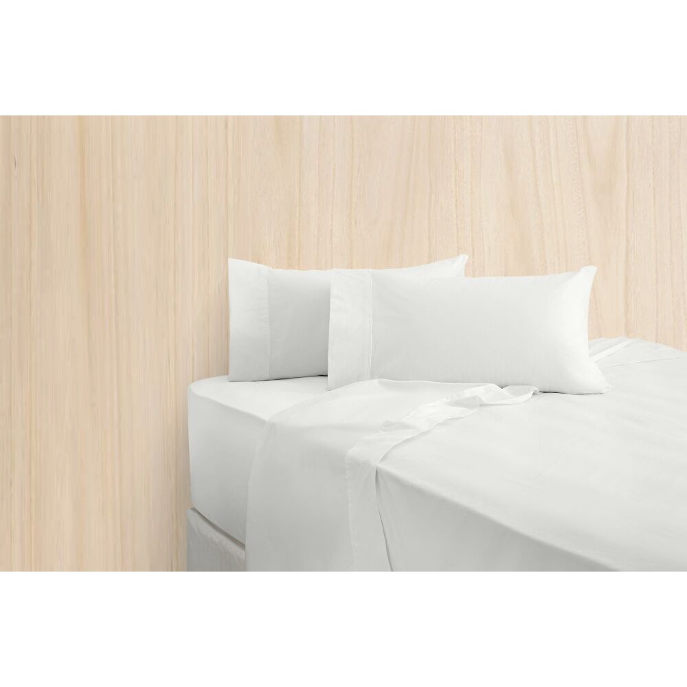 Bas Phillips Bamboo Cotton 400TC Home Bedding Sheet Set w/Pillowcase White