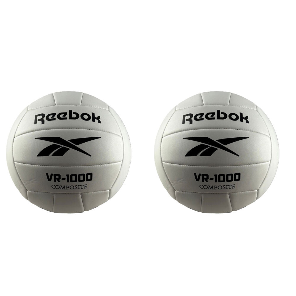 2PK Reebok Beach Volleyball Ultra Soft Feel Composite Sports Ball VR1000 White