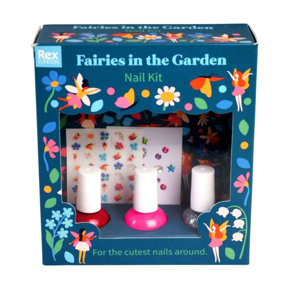2PK Rex London Child Nail Kit Fairies In The Garden Sticker Art & Polish Set