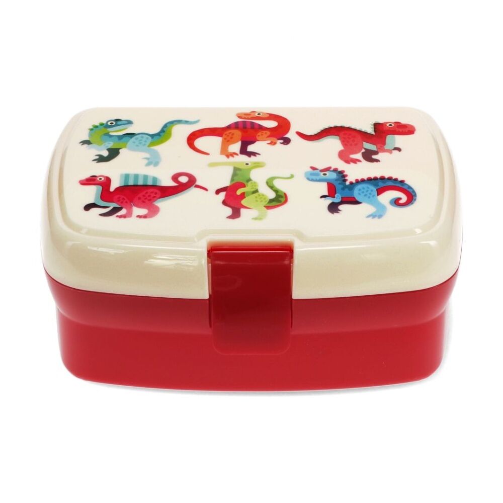 4PK Rex London Lunch Box Baby Dinosaur Two-Compartment Kids Food Storage 3+