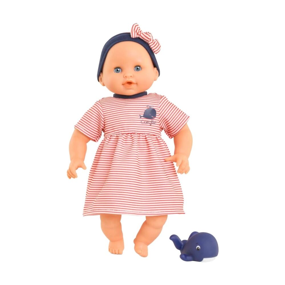 Corolle Mpp Bath Calypso Baby Doll With Sprinkler Whale Toy 12in