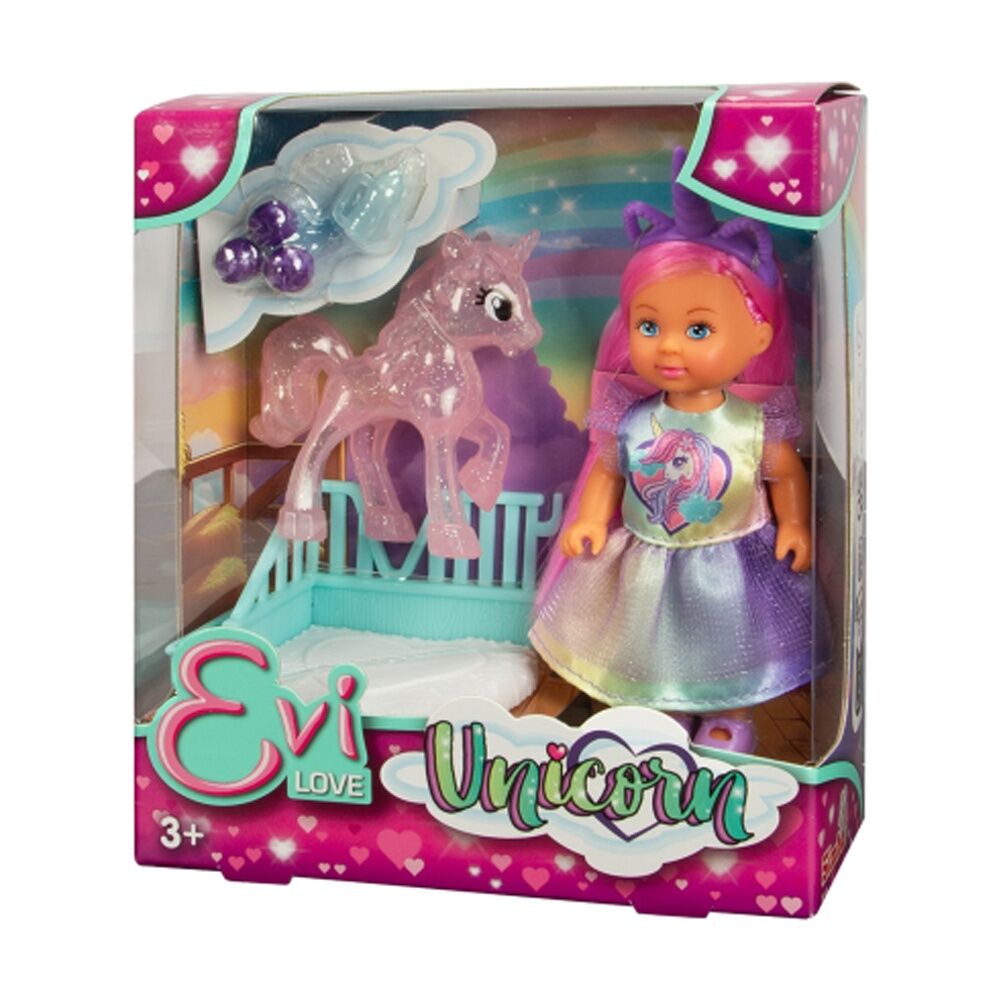 Evi Love Unicorn Doll Set With Accessories Stable Apples Kids 3y+